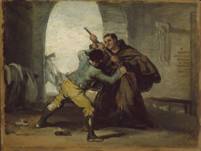 Friar Peter Wrests the Gun fra El Maragato, ca av Francisco de Goya
