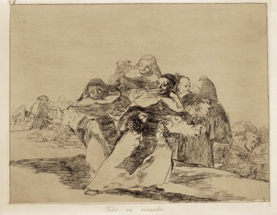 GOYA Y LUCIENTES, Francisco de (1746-1828). Alt er skremmende. 1810-1820. (17,6 x 22,2 cm). Plate 42 av "The Disasters of War". Etsing. SPANIA. MADRID (AUTONOMT FELLESSKAP). Madrid. Prado-museet av Francisco Jose de Goya y Lucientes