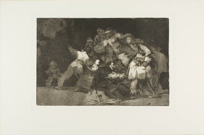 General Folly, plate ni fra The Proverbs av Francisco Jose de Goya y Lucientes