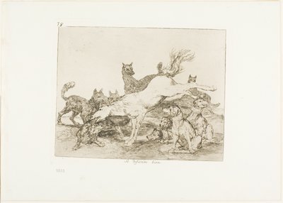 Han forsvarer seg godt, plate 78 fra The Disasters of War av Francisco Jose de Goya y Lucientes
