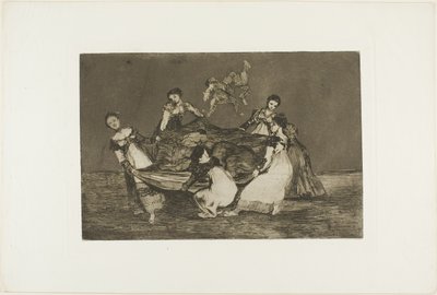 Tyngre enn et dødt esel, tallerken en fra Los Proverbios av Francisco Jose de Goya y Lucientes