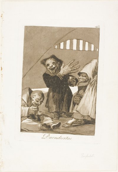 Hobgoblins, plate 49 fra Los Caprichos av Francisco Jose de Goya y Lucientes