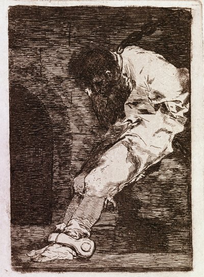 Hvis det er en kriminell dør han raskt (Aquatint, ca. 1810) av Francisco de Goya