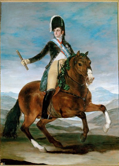 Kong Ferdinand VII, rytterportrett … (maleri på lerret) av Francisco Jose de Goya y Lucientes