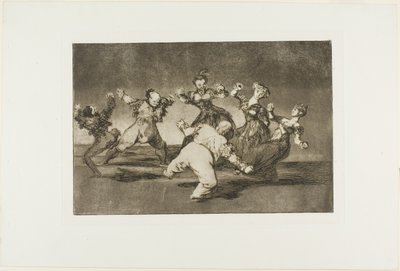 Merry Folly, fra Disparates, publisert som plate 12 i Los Proverbios av Francisco Jose de Goya y Lucientes