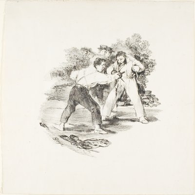 Moderne duell av Francisco Jose de Goya y Lucientes