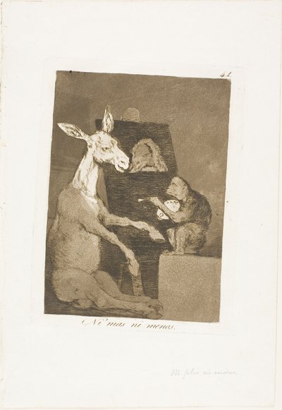 Verken mer eller mindre, plate 41 fra Los Caprichos av Francisco Jose de Goya y Lucientes
