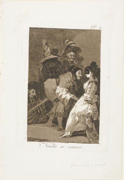 Ingen kjenner seg selv, tallerken seks fra Los Caprichos av Francisco Jose de Goya y Lucientes