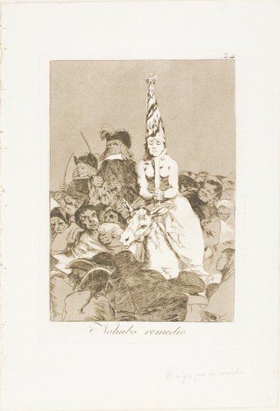 Ingenting kunne gjøres med det, plate 24 fra Los Caprichos av Francisco Jose de Goya y Lucientes