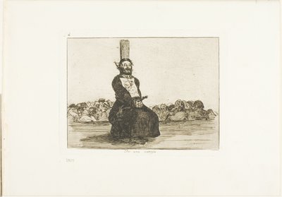På grunn av en kniv, plate 34 fra The Disasters of War av Francisco Jose de Goya y Lucientes