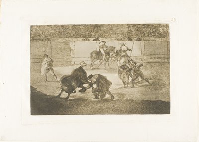 Pepe Illo passerer «recorte», plate 29 fra Tyrefektingens kunst av Francisco Jose de Goya y Lucientes