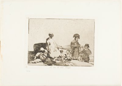 Kanskje de er av en annen rase, plate 61 fra The Disasters of War av Francisco Jose de Goya y Lucientes