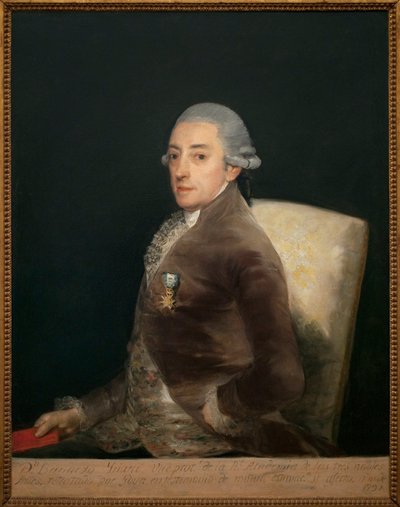 Portrett av Don Bernardo de Iriarte (1735-1814). Maleri av Francisco de Goya (1746-1828), olje på lerret av Francisco de Goya