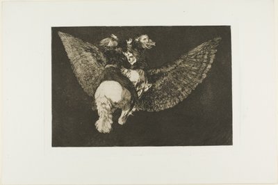 Gi avkall på vennen som dekker deg med vingene og biter deg med nebbet, tallerken fem fra Los Proverbios av Francisco Jose de Goya y Lucientes