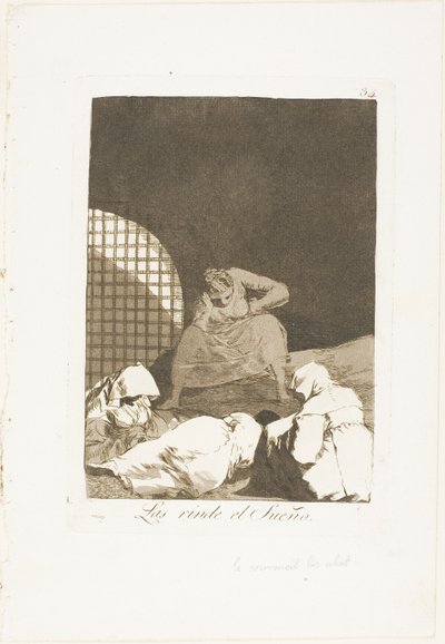 Sleep Overcomes Them, plate 34 fra Los Caprichos av Francisco Jose de Goya y Lucientes