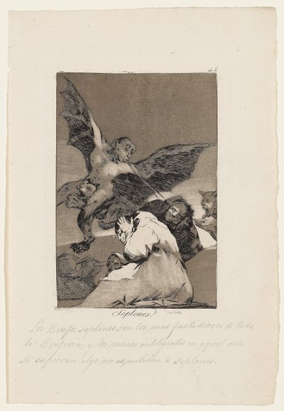 Snitches, tallerken fra "Los Caprichos", 1799 av Francisco de Goya