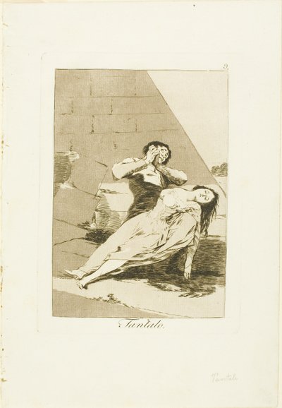 Tantalus, tallerken 9 fra Los Caprichos av Francisco Jose de Goya y Lucientes