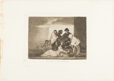Takket være Millet, plate 51 fra The Disasters of War av Francisco Jose de Goya y Lucientes