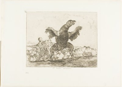 The Carnivorous Vulture, plate 76 fra The Disasters of War av Francisco Jose de Goya y Lucientes