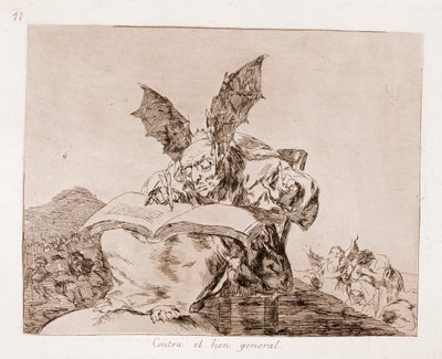 The Disasters of War: Against the common good (radering fra den forberedende tegningen av Francisco de Goya