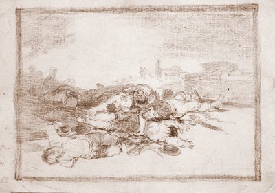 The Disasters of War: Og mye mer (forberedende tegning av Francisco de Goya