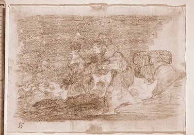 The Disasters of War: Og dette også (forberedende tegning av Francisco de Goya