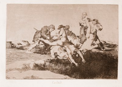 The Disasters of War: Charity (Gravering etter tegning av Francisco de Goya