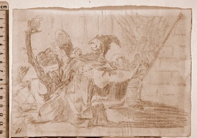 The Disasters of War: Farandole of charlatans (forberedende tegning av Francisco de Goya