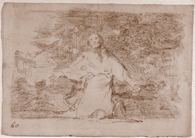 The Disasters of War: Dystre forutsigelser om hva som vil skje (forberedende tegning av Francisco de Goya