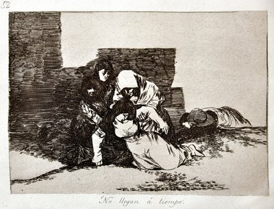 The Disasters of War: No Llegan a Tiempo (They Come Too Late) av Francisco Jose de Goya y Lucientes