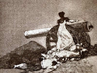 The Disasters of War: Que Valor! (Hvilket mot) (detalj) av Francisco Jose de Goya y Lucientes