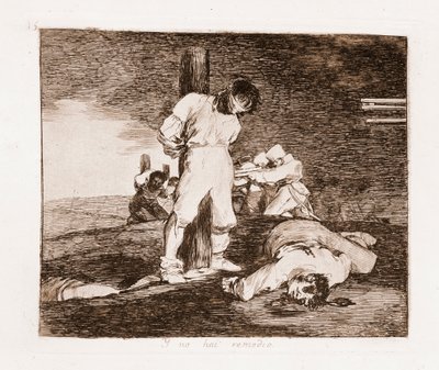 The Disasters of War: Det er ikke noe håp (etsing fra den forberedende tegningen av Francisco de Goya