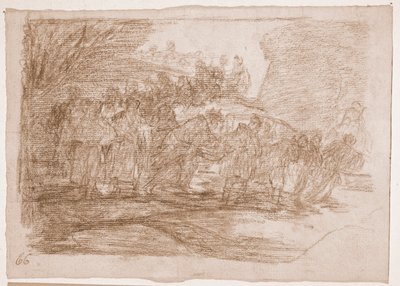 The Disasters of War: De kjenner ikke veien (forberedende tegning av Francisco de Goya