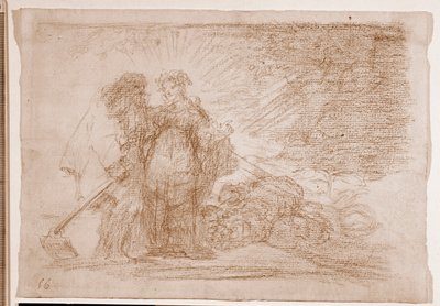 The Disasters of War: Dette er sant (forberedende tegning av Francisco de Goya