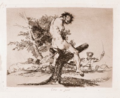 The Disasters of War: Dette er verre (Gravering fra den forberedende tegningen av Francisco de Goya