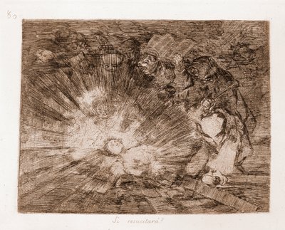 The Disasters of War: Vil han gjenoppstå? (etsing fra forberedende tegning av Francisco de Goya