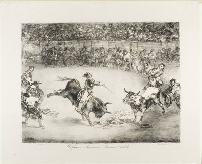 Den berømte amerikaneren, Mariano Ceballos, fra The Bulls of Bordeaux av Francisco Jose de Goya y Lucientes