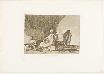 The Healthy and the Sick, plate 57 fra The Disasters of War av Francisco Jose de Goya y Lucientes