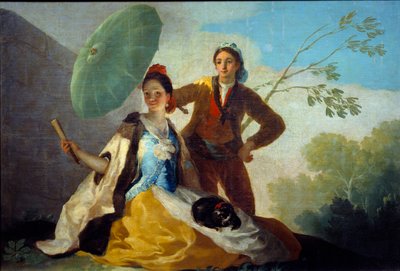 Parasollmaleriet av Francisco de Goya (1746-1828) Madrid Prado-museet fra 1700-tallet av Francisco de Goya