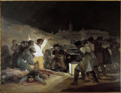 Den tredje mai 1808 - olje på keramikk av Francisco Jose de Goya y Lucientes