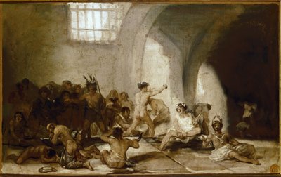 Det gale huset.(olje på tre av Francisco de Goya
