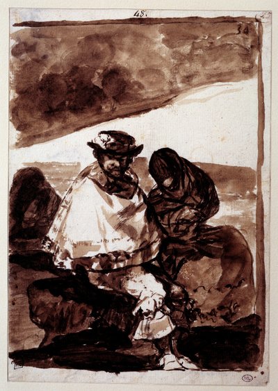 Dato. Tegning av Francisco De Goya (1746-1828) av Francisco de Goya