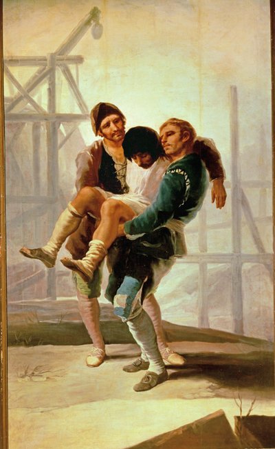 Den skadde mureren, tegneserie til et billedvev (maleri på lerret) av Francisco Jose de Goya y Lucientes