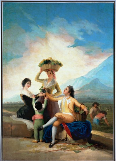 Vinhøsten, tegneserie til et billedvev (maleri på lerret) av Francisco Jose de Goya y Lucientes