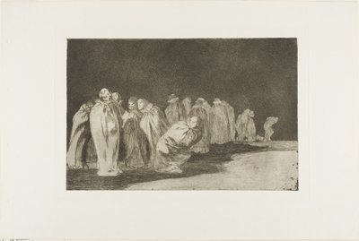 Det er noe under sekkstoffet, dvs. du kan ikke dømme en mann etter klærne hans, plate åtte fra Los Proverbios av Francisco Jose de Goya y Lucientes
