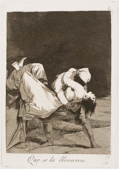 They Carried Her Off!, plate åtte fra Los Caprichos, 1797-99 av Francisco de Goya