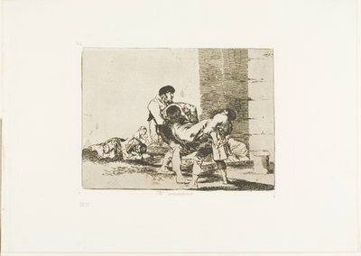 Til kirkegården, plate 56 fra The Disasters of War av Francisco Jose de Goya y Lucientes