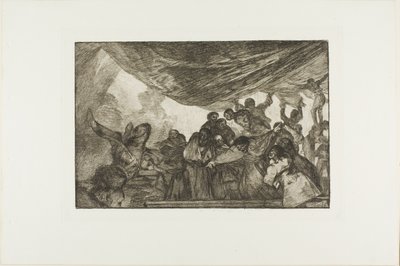 Uten å anbefale seg selv verken til Gud eller djevelen, plate 15 fra Los Proverbios av Francisco Jose de Goya y Lucientes