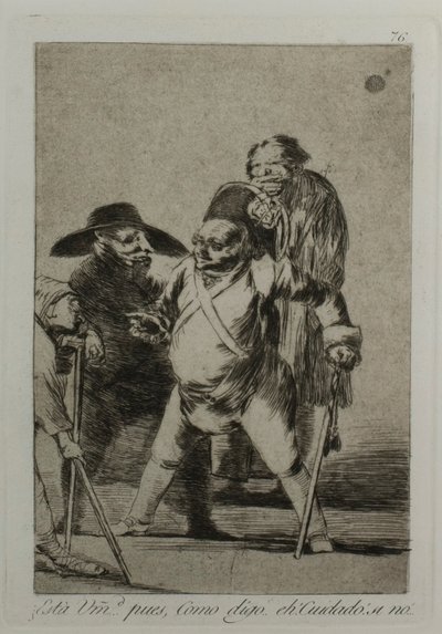 Du forstår? ... vel, som jeg sier... eh! Se opp! ellers..., plate 76, fra Los Caprichos av Francisco Jose de Goya y Lucientes