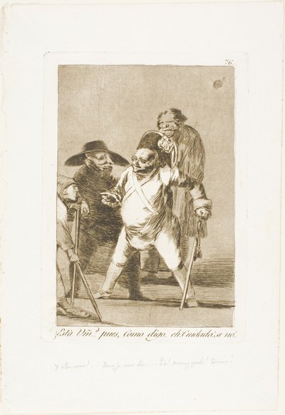 Du forstår? ... vel, som jeg sier... eh! Se opp! ellers..., plate 76 fra Los Caprichos av Francisco Jose de Goya y Lucientes